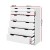 Artiss 6-Drawer Tallboy, High-Density Particle Board, White, 80x38x105.5cm, Bedroom Storage Dresser Cabinet
