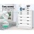 Artiss 6-Drawer Tallboy, High-Density Particle Board, White, 80x38x105.5cm, Bedroom Storage Dresser Cabinet