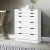 Artiss 6-Drawer Tallboy, High-Density Particle Board, White, 80x38x105.5cm, Bedroom Storage Dresser Cabinet