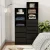 Artiss Tallboy Dresser - Black 3-Drawer & 3-Shelf Cabinet, Handle-Free Design, 50.5x40.5x160cm, High Capacity