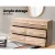 Artiss 6-Drawer Chest of Drawers, Particle Board, Pine, 110.5x42x69cm, Stylish Storage, Easy Assembly, Modern Design