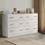 Artiss 6-Drawer Lowboy, Particle Board, White, 110.5x42x69cm - Stylish Storage Solution with Melamine Finish