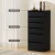 Artiss 6-Drawer Tallboy Dresser in Black - Sleek Handle-Free Design, 113cm High, Sturdy Particle Board, Easy Assembly Artiss 6-Drawer Tallboy Dresser in Black - Sleek Handle-Free Design, 113cm High, Sturdy Particle Board, Easy Assembly