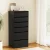 Artiss 6-Drawer Tallboy Dresser in Black - Sleek Handle-Free Design, 113cm High, Sturdy Particle Board, Easy Assembly Artiss 6-Drawer Tallboy Dresser in Black - Sleek Handle-Free Design, 113cm High, Sturdy Particle Board, Easy Assembly