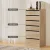 Artiss 6-Drawer Tallboy Chest Dresser, Pine, 113cm - Modern Handle-Free Design, Sturdy Particle Board, Smooth Runners
