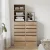 Artiss 6-Drawer Tallboy Chest Dresser, Pine, 113cm - Modern Handle-Free Design, Sturdy Particle Board, Smooth Runners