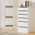 Artiss 6 Drawer Chest of Drawers Tallboy, 113cm White Dresser, Particle Board, Handle-Free, Sturdy, Modern Storage