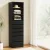 Artiss Black 6-Drawer Tallboy Cabinet: Modern Handle-Free Design, 50.5x40x185cm, High Capacity, Easy Clean, Wall Anchor