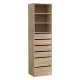 Artiss 6-Drawer Tallboy Chest, Pine Finish - Handle-Free Design with Smooth Runners, 50.5x40x185cm, Easy Assembly