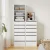 Artiss 6 Drawer Tallboy Cabinet White 185cm Modern Chest Handle-Free Particle Board Storage Bedroom Organiser