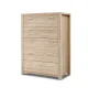 Artiss Chest of Drawers, 5-Drawer Tallboy, Particle Board, Oak, 80x40x111cm, MAXI Series, Contemporary Storage Solution