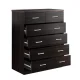 Artiss 6-Drawer Tallboy, High Density Particle Board, Walnut, 85x39.5x105cm, Contemporary Storage Chest