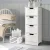 Artiss LEESA White 4 Chest of Drawers - Country Style Storage Cabinet with Durable MDF, Non-Toxic Finish & Ample Space