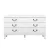 Artiss Chest of Drawers, MDF & Pine Wood, White, 120x36.5x65cm - French Provincial Design, 6 Drawers, Vintage Style