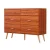 Artiss Chest of Drawers Storage Cabinet, Particle Board, Walnut, 120x40x91.5cm, 6 Drawers, Sleek Design, Easy Assembly