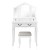 Artiss Dressing Table Stool Set, Hardwood & MDF, White, 79x40x138cm, Foldable Mirror, Elegant Provincial Style