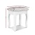 Artiss Dressing Table Stool, Linen Fabric, 37x27.5x45cm, White, French Provincial Style, Curved Cabriole Legs