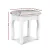 Artiss Dressing Table Stool, Linen Fabric, 37x27.5x45cm, White, French Provincial Style, Curved Cabriole Legs