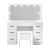 Artiss Debbie Dressing Table Set with LED Mirror, 7 Drawers, PU Leather Stool, 15mm MDF, 118cm Wide, White Finish