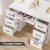 Artiss Debbie Dressing Table Set with LED Mirror, 7 Drawers, PU Leather Stool, 15mm MDF, 118cm Wide, White Finish