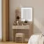 Artiss LED Dressing Table Set with Stool - MDF Wood, Hollywood Mirror, Adjustable Lights, 2 Drawers, 77x35x147cm