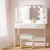 Artiss Dulcea White Dressing Table Set with 10 LED Bulbs, Storage Drawers, and PU Leather Stool – 108cm x 40cm x 135cm