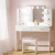 Artiss Dulcea White Dressing Table Set with 10 LED Bulbs, Storage Drawers, and PU Leather Stool – 108cm x 40cm x 135cm