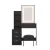 Artiss LED Dressing Table Vanity Set Black, Sliding Mirror, 4 Drawers, Lockable, Padded Stool, 80x36x131cm