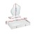 Artiss Dressing Table, Particle Board, 77x43x16cm, White, Floating Vanity with LED Mirror and Storage Drawers