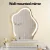 Artiss Dressing Table, Particle Board, 77x43x16cm, White, Floating Vanity with LED Mirror and Storage Drawers