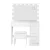 Artiss Darcy White Dressing Table Set with Stool, 15 LED Bulbs, 4 Drawers, Premium MDF, 89x40x136cm, Hollywood Mirror