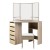 Artiss Oak Dressing Table Stool Set - 5 Drawers, 3-Panel Mirror, Luxury Storage & Comfort for Modern Bedrooms