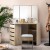Artiss Oak Dressing Table Stool Set - 5 Drawers, 3-Panel Mirror, Luxury Storage & Comfort for Modern Bedrooms