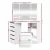 Artiss White Corner Dressing Table Set: 5 Drawers, 3 Shelves, Mirror & Padded Stool for Stylish Organisation