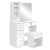 Artiss White Dressing Table Stool Set - Sliding Mirror, Lockable Drawer, Hidden Storage, Particle Board, 80x38.5x132cm Artiss White Dressing Table Stool Set - Sliding Mirror, Lockable Drawer, Hidden Storage, Particle Board, 80x38.5x132cm
