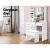Artiss White Dressing Table Stool Set - Sliding Mirror, Lockable Drawer, Hidden Storage, Particle Board, 80x38.5x132cm