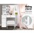 Artiss White Dressing Table Stool Set - Sliding Mirror, Lockable Drawer, Hidden Storage, Particle Board, 80x38.5x132cm Artiss White Dressing Table Stool Set - Sliding Mirror, Lockable Drawer, Hidden Storage, Particle Board, 80x38.5x132cm