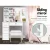 Artiss White Dressing Table Stool Set - Sliding Mirror, Lockable Drawer, Hidden Storage, Particle Board, 80x38.5x132cm