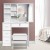 Artiss White Dressing Table Stool Set - Sliding Mirror, Lockable Drawer, Hidden Storage, Particle Board, 80x38.5x132cm Artiss White Dressing Table Stool Set - Sliding Mirror, Lockable Drawer, Hidden Storage, Particle Board, 80x38.5x132cm