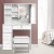 Artiss White Dressing Table Stool Set - Sliding Mirror, Lockable Drawer, Hidden Storage, Particle Board, 80x38.5x132cm