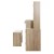 Artiss Oak Dressing Table Set with Mirror & Stool - 4 Drawers, Lockable Storage & Display Shelves for Bedroom