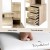Artiss Oak Dressing Table Set with Mirror & Stool - 4 Drawers, Lockable Storage & Display Shelves for Bedroom