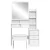 Artiss Dressing Table Stool Set, Particle Board, White, 88x38x143cm, 4 Drawers, Eco-Friendly, Lockable, Easy Assembly