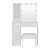 Artiss Dylan White Dressing Table Set with Stool, 10 LED Bulbs, 5 Drawers, MDF & Melamine Finish, USB Powered, 80x38.5x
