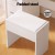 Artiss Dylan White Dressing Table Set with Stool, 10 LED Bulbs, 5 Drawers, MDF & Melamine Finish, USB Powered, 80x38.5x