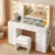Artiss White Vanity Desk Set with LED Mirror, 11 Drawers, Tempered Glass, Charging Station, Foam-Padded Stool, 120cm