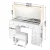 Artiss White Vanity Desk Set with LED Mirror, 11 Drawers, Tempered Glass, Charging Station, Foam-Padded Stool, 120cm