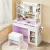 Artiss White Vanity Desk Set with 10 LED Bulbs, Adjustable RGB Lighting, USB Charging, and Storage Drawers - 90x40x142cm