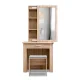 Artiss Oak Dressing Table & Stool Set with Sliding Mirror - Spacious Storage & Eco-Friendly Design for Modern Homes