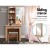 Artiss Oak Dressing Table & Stool Set with Sliding Mirror - Spacious Storage & Eco-Friendly Design for Modern Homes